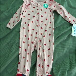 Carter's Pink Ladybug Print Kids One Piece